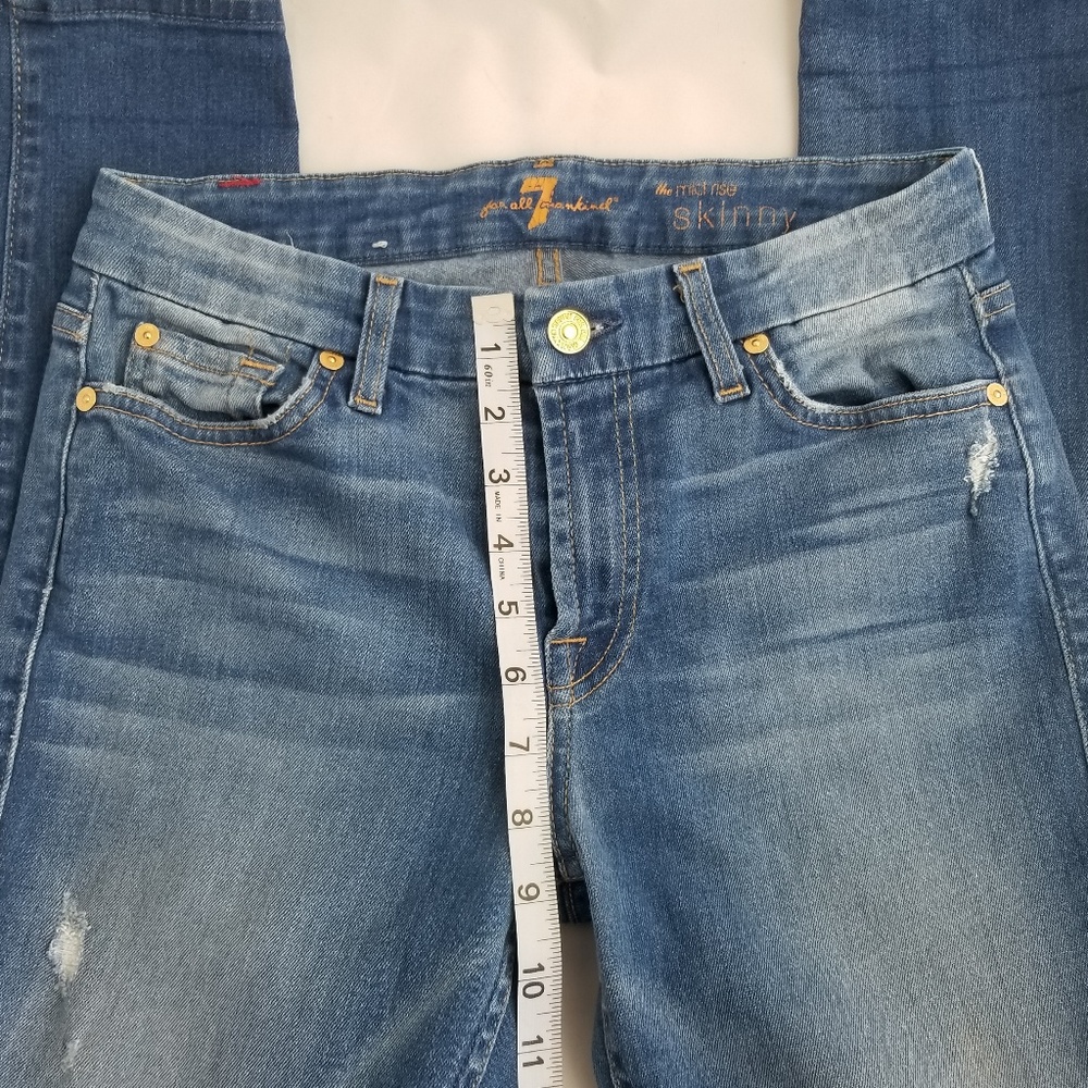 7FAM | Distressed Mid Rise Skinny - Picture 4 of 6